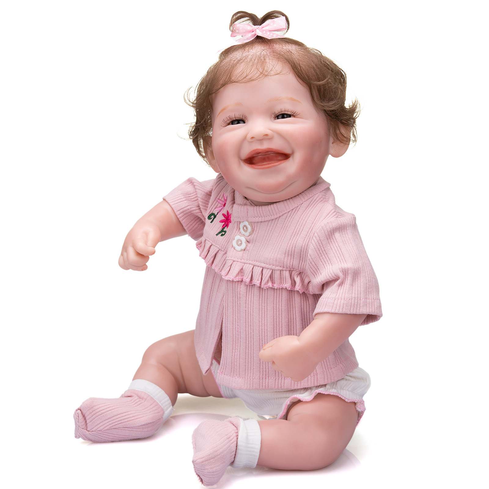 19 pulgadas simulación bebé renacido muñeca pegamento completo lindo bebé transfronterizo e-commerce suministro azul productos del mar