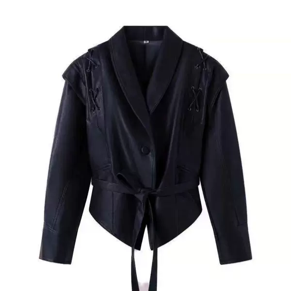 Long-sleeve, black jacket