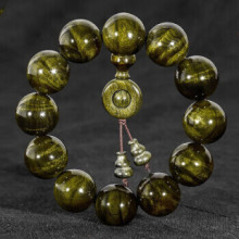 四川金丝楠阴沉木手串 文玩老料乌木爆满水波纹手串男女送礼批发