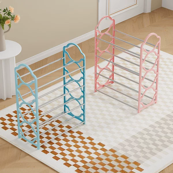Lace Shoe Rack Household Floor Simple Assembled Shoe Rack Multi-layer Storage Rack Dormitory Space-saving Small Shoe Cabinet