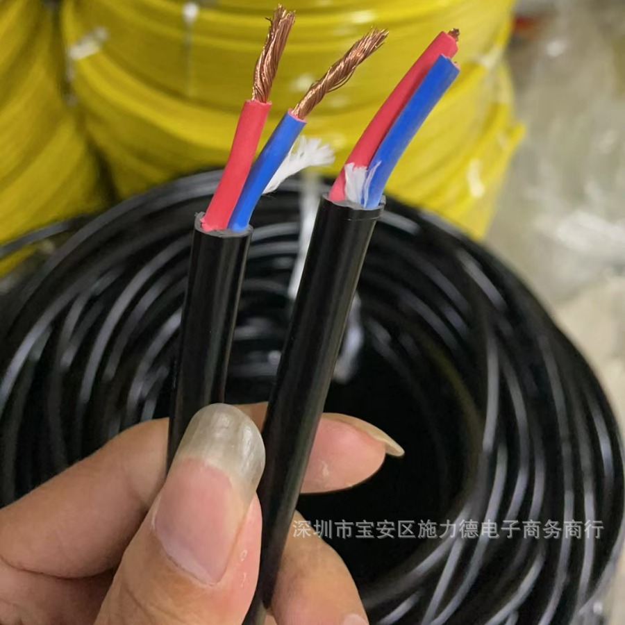 软线RVV两芯2芯电线电力线卷铜包铝线材照明耐磨