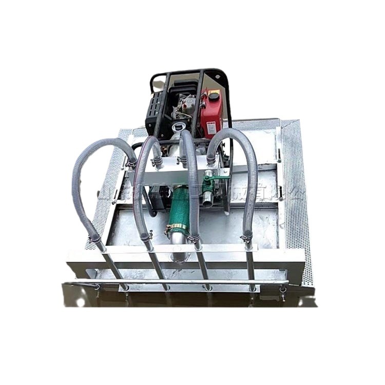 Máquina de excavación de raíz de loto autopropulsada gasolina agrícola loto raíz herradura cosechadora de acero inoxidable cuerpo flotante equipo de excavación de raíz de loto