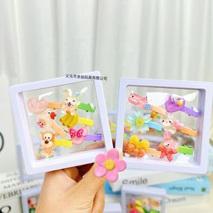 B children's cartoon small hair clip 6 cute small clip girls sweet bangs side hair clip children's hair clip