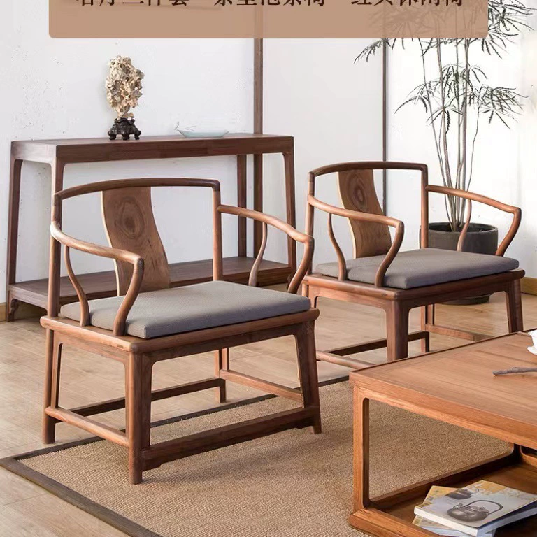 Черный орех дерево античный дзен чайная комната мастер кресла официальная кепка стул кружка классический вямовый подлокотник стул стул