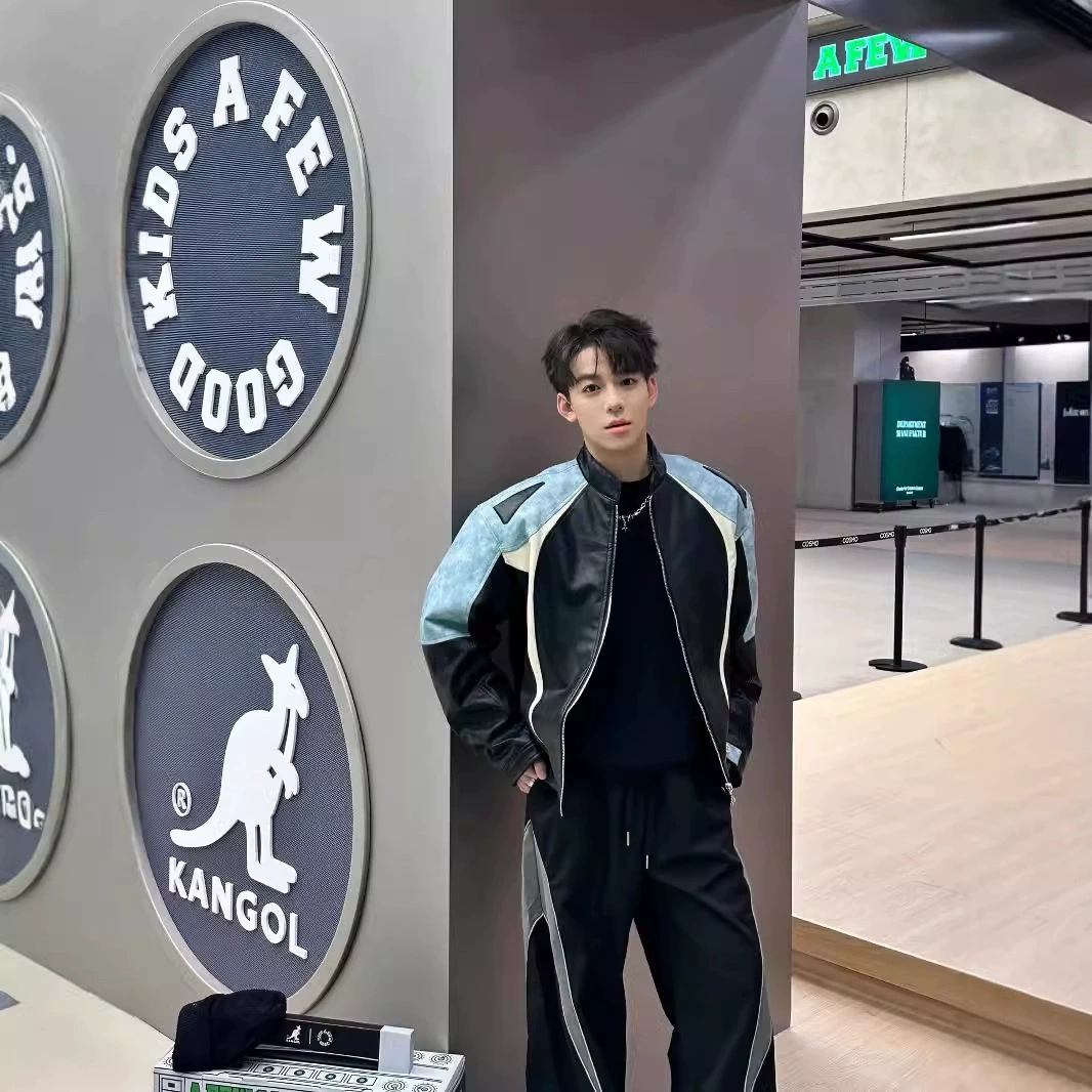 Ретро американский vintage гоночный костюм для мужчин и женщин кожаные куртки высокого уровня дизайна красивые мотоциклетные PUpu кожаные куртки