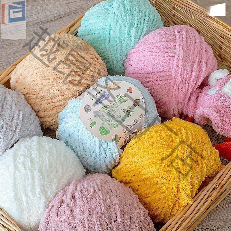 小可爱毛线手工编织diy玩偶短绒织围巾发夹绒绒线团恋爱线垒德株