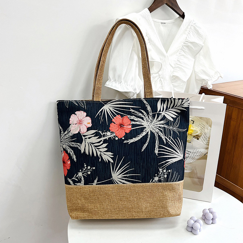 Transfronterizo nuevo bolso de gran capacidad de las mujeres de la moda impresa hombro bolsa de compras Portátil Bolsa de compras puesto al por mayor