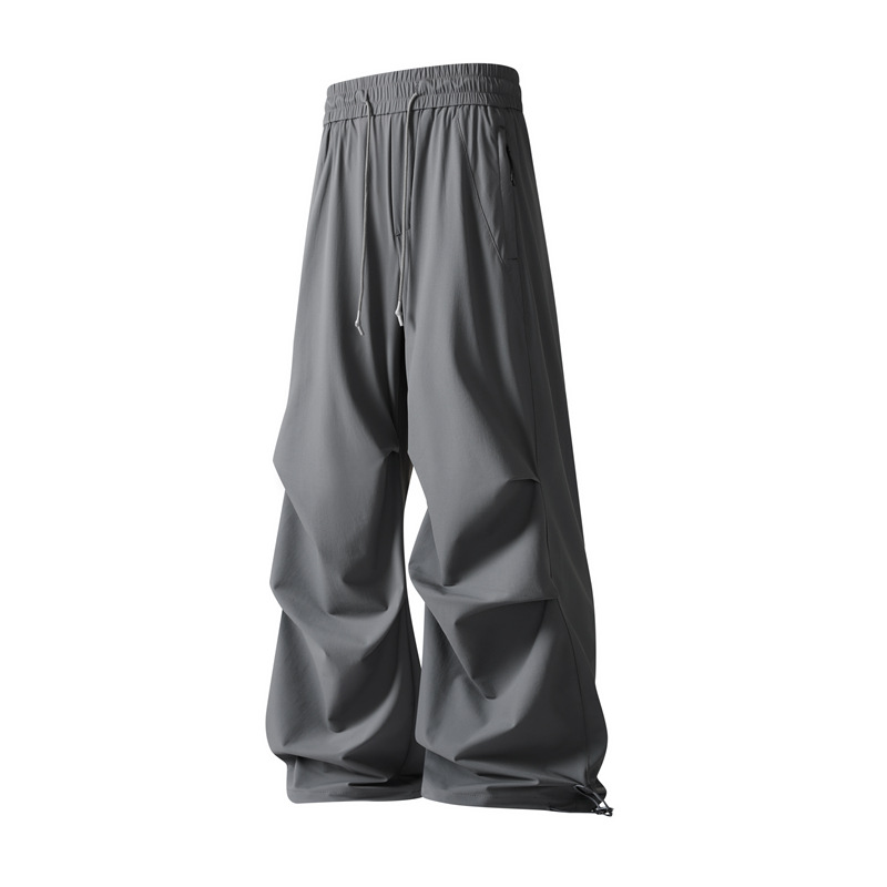 ACU Men's Wear | fleece-lined Sports Pants Men's 2024 Fall/Winter Straight Loose Knitted Pants Sweatpants Loose Casual Pants