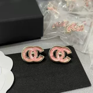 小香25B秋冬新款果冻粉色琉璃耳钉女精工高版蜜桃嫩粉少女感耳饰