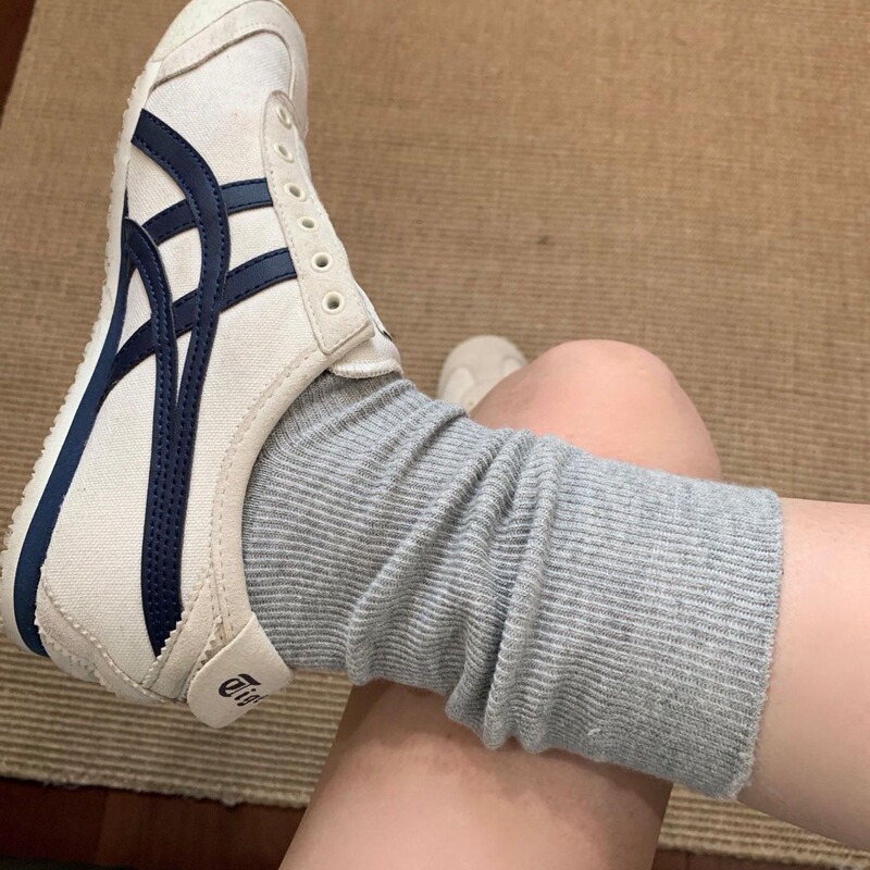 Gray Socks for Women, Summer Thin Mid-Calf Socks, Trendy Ins-Style Korean Version, Versatile Pure Cotton Long Socks, White Slouch Socks Gray Socks for Women, Summer Thin Mid-Calf Socks, Trendy Ins-Style Korean Version, Versatile Pure Cotton Long Socks, White Slouch Socks