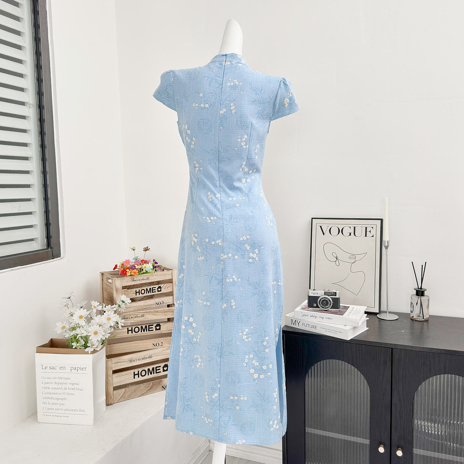 Like New, Modern Chinese-style Jacquard Improved For Women, Stunning Summer Cheongsam With A Collared Waist-cinching_ecoleips.com