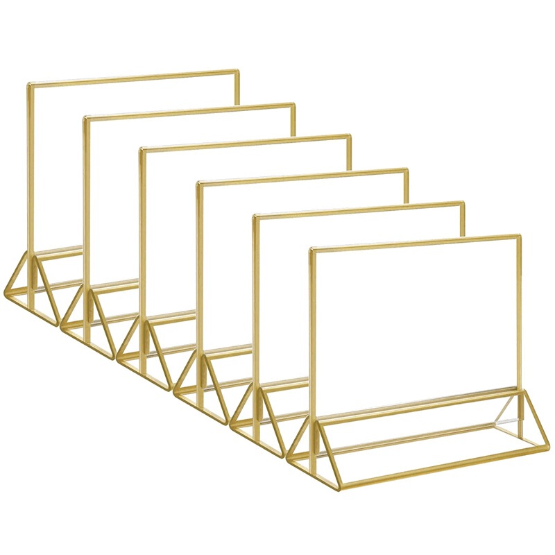 Wholesale acrylic Phnom Penh table card 7*5 upright double-sided photo frame display card table card wedding number card menu rack Wholesale acrylic Phnom Penh table card 7*5 upright double-sided photo frame display card table card wedding number card menu rack