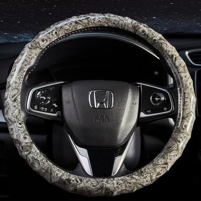 Steering wheel cover wood grain car steering wheel - gray-peach-wood-grain-type-o