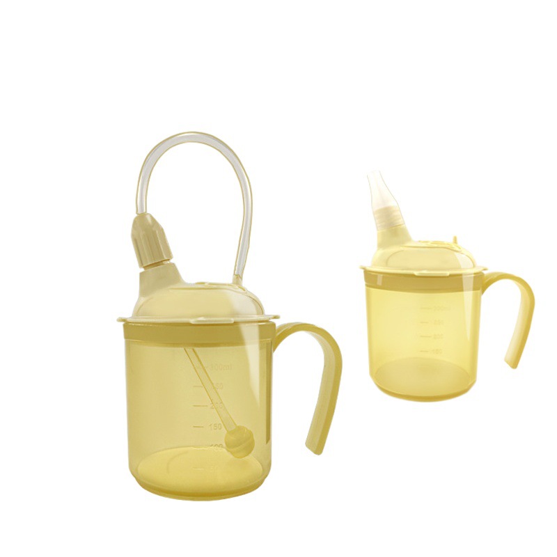 Cama taza de flujo del paciente anti-estrangulador anti-caída taza de paja mujeres embarazadas posparto taza de paja ancianos alimentación taza de cuidado