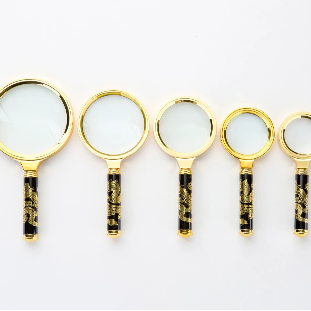 Прямая Заводская ручная ручка дракона с металлическим каркасом, увеличительное стекло для чтения для детей и пожилых людей