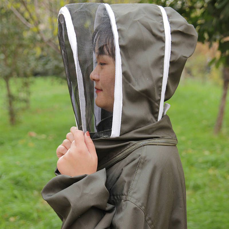 conjunto completo de ropa de abeja permeable a la atmósfera ropa de abeja unida especial engrosado herramienta de captura de abejas ropa de protección gorra de abeja ropa de abeja