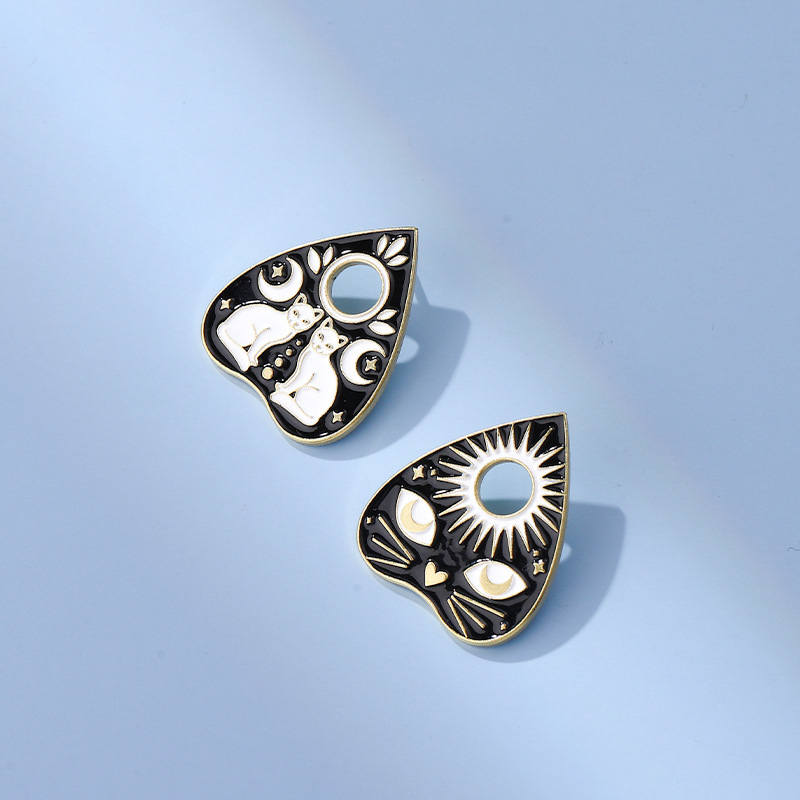 Fashion Heart Shape Alloy Stoving Varnish Metal Brooches
