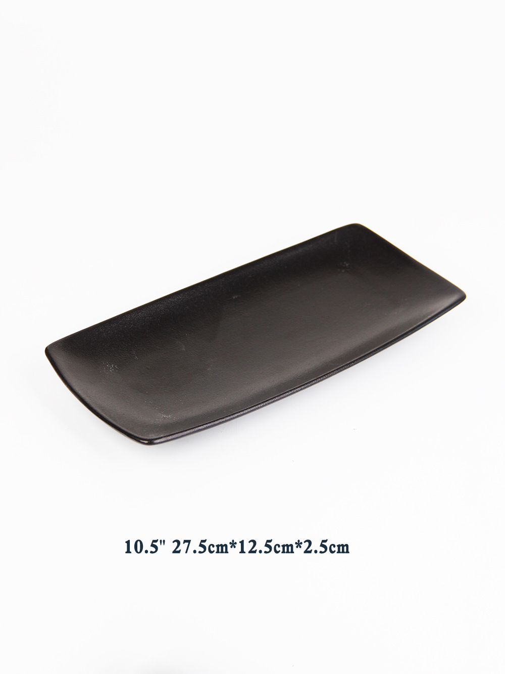 Al aire libre fácil de limpiar de almacenamiento cuadrado esmerilado negro placa de cocción de cerámica placa de filete occidental placa plana bandeja de plato frío