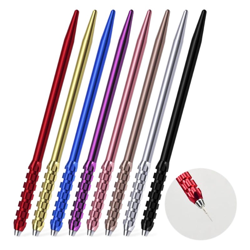 Factory direct dart tattoo embroidery pen 17 eyebrow pencil metal fog cross tattoo manual pen