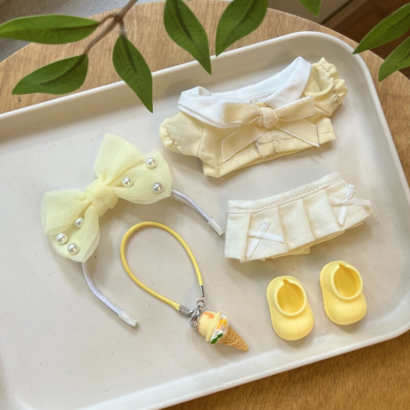 [Only Baby Clothes] Labubu Warm Color Cream Yellow Baby Clothes Decoration Labubu Dress-Up Party Replacement Clothes