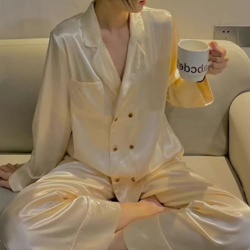 源工場2024新型パジャマ女性長袖薄手ネットレッドins風新型カジュアル快適家庭服カバー