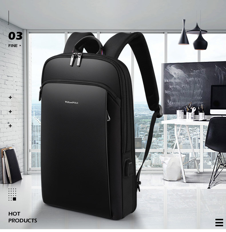 Ba lô Emperor Paul nam đa năng đựng laptop, du lịch, công sở dáng mỏng nhẹ chi tiết 1