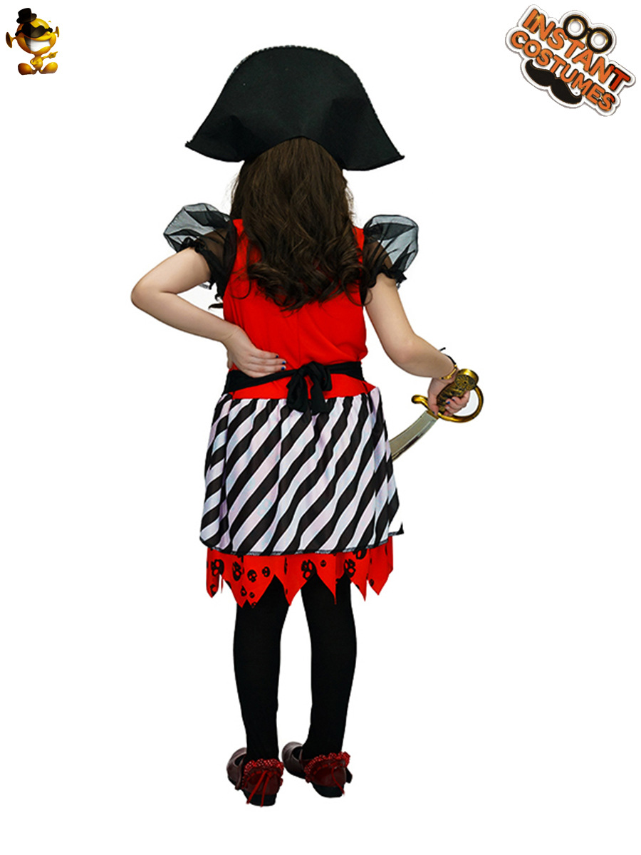 Traje de Halloween traje de escenario ropa de fiesta mascarada Cosplay traje niña pirata falda
