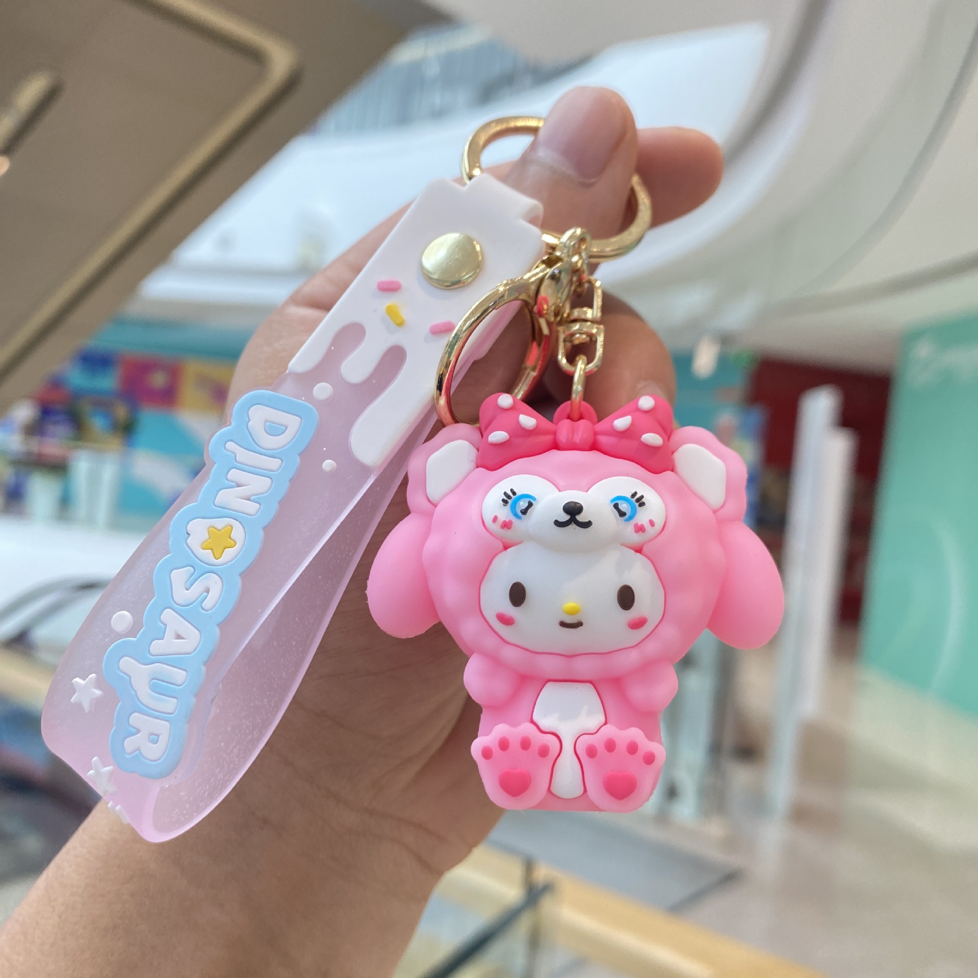 De dibujos animados de Sanrio pequeña oveja BAA COS serie llavero coche muñeca mochila colgante pequeño regalo