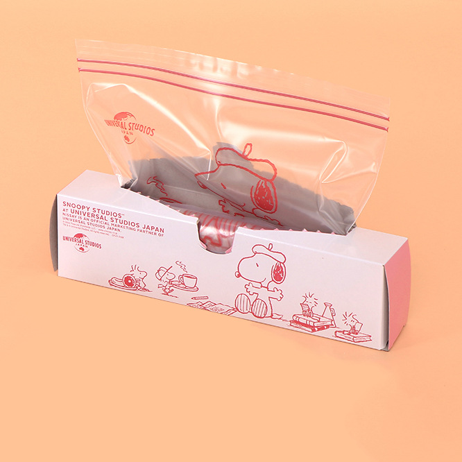厚手二重筋密封鮮度保持袋 家庭用食品冷凍冷蔵庫用分割袋 漫画柄密封袋 食品グレード