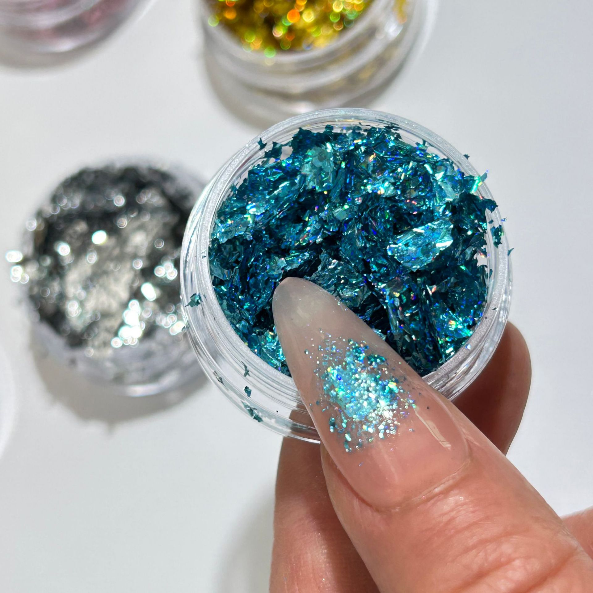 Gold Foil Nail Art Jewelry Gold Foil Fragments Internet Popular Nail Polish Glue Decorative Sticker Sequin E-commerce Cross-border