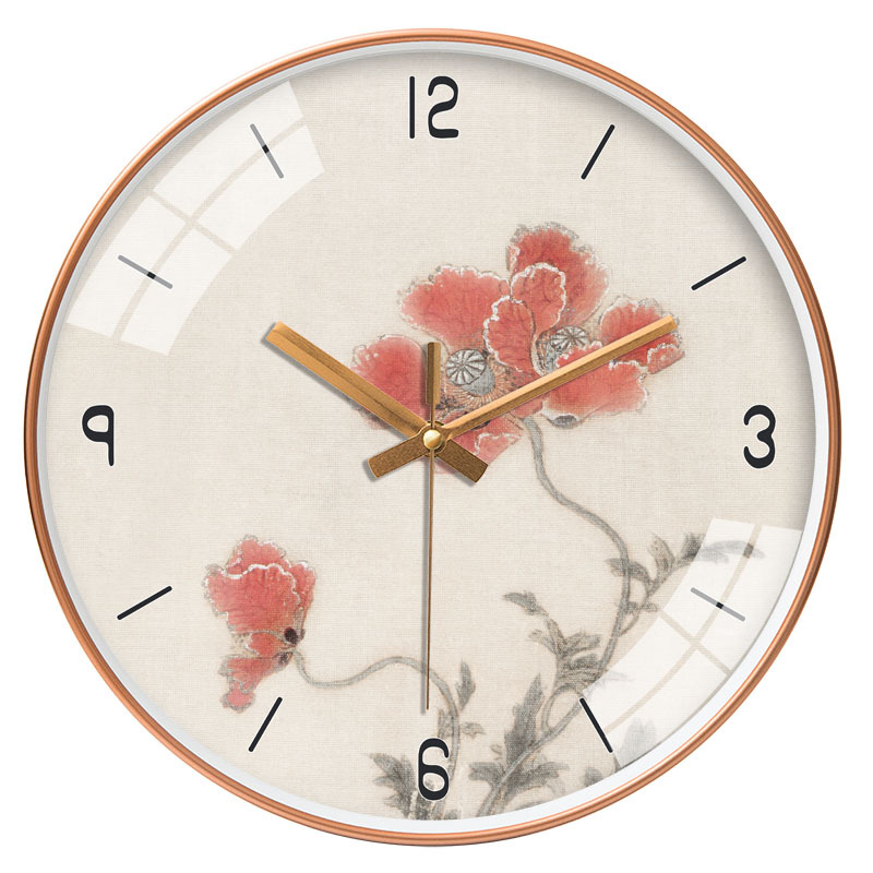 Reloj de pared de estilo chino para sala [20cm/8 pulgadas], diseño creativo moderno y atmosférico, reloj de cuarzo silencioso/artístico