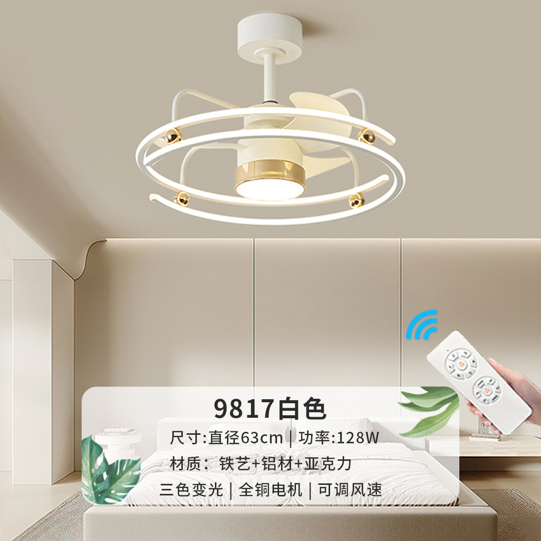 Ventilador lámpara ventilador de techo sala de estar comedor simple moderno chandelier con ventilador en casa comedor lámpara ventilador de mesa