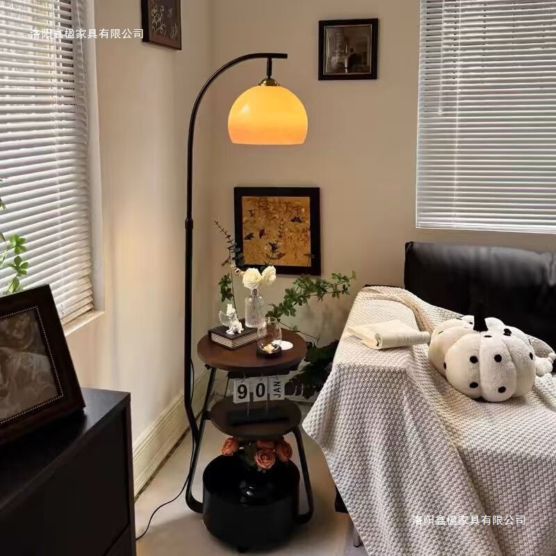 Vintage-Style Pomelo Floor Lamp for Living Room, Sofa Side Ambiance Coffee Table, American Retro Bedroom Bedside Table Integrated Lamp Vintage-Style Pomelo Floor Lamp for Living Room, Sofa Side Ambiance Coffee Table, American Retro Bedroom Bedside Table Integrated Lamp
