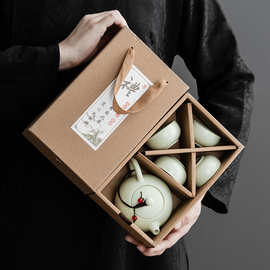 定窑西施壶茶具套装商务活动伴手礼印字中秋国庆公司开业活动礼品