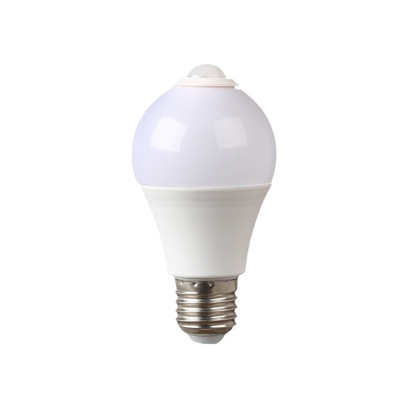 Bombilla LED con sensor de sonido y movimiento E27, luz automática para pasillos, escaleras o garajes