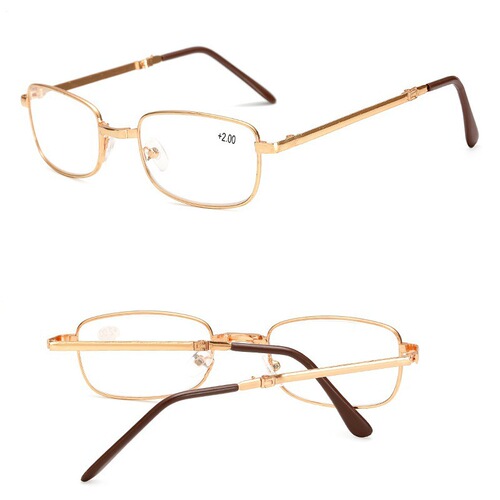  Fashion Portable Folding Reading Glasses for Men and Women High Definition Street Stall Running Jianghu Metal Frame Glasses Wholesale