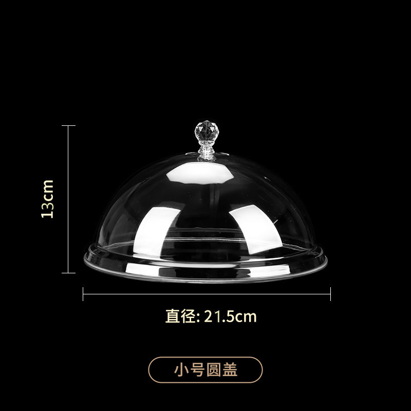 Plato de frutas con cubierta plástico acrílico transparente cubierta de polvo de alimentos redondeados snack mostrando plato de frutas secas lleno