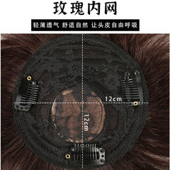 wig clip for women, top headpiece to cover gray hair, one-piece real hair air bangs invisible hair extension, hair piece