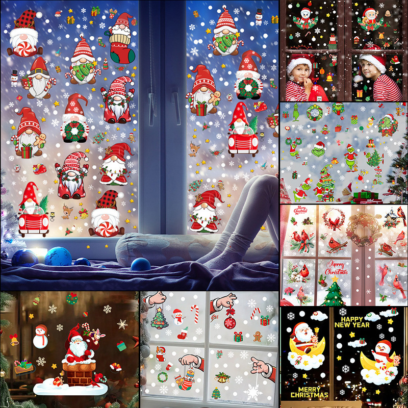 奥フレイMerry ChristmasクリスマストイレシールFC8500かわいい猫ヘラジカトイレの壁シール|undefined