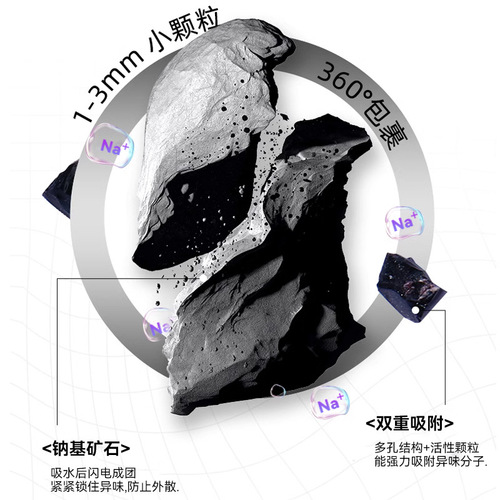 New natural sodium-based ore cat litter deodorizing bentonite mineral sand dust-free activated carbon water-absorbing clumping hammer cat litter
