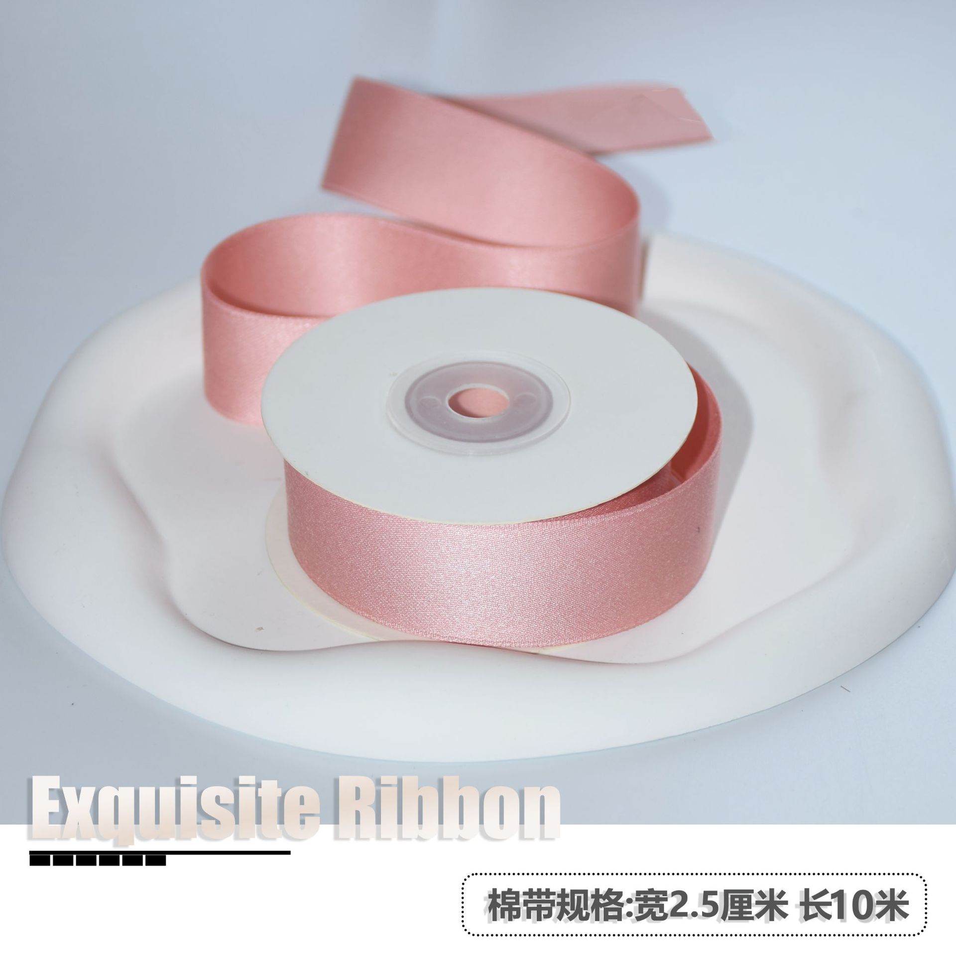 Cinta china del Día de San Valentín, cinta de algodón de poliéster mate de doble cara, lazo DM01, embalaje de flores, accesorios decorativos para ropa