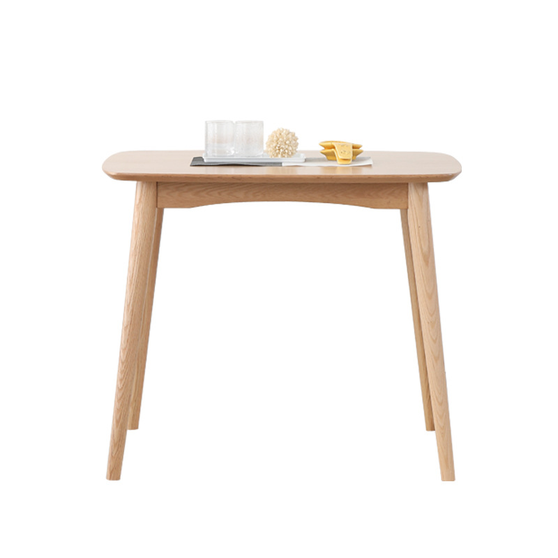 Mesa cuadrada de roble nórdico Mesa de negociación comercial de madera maciza simple Restaurante de comida rápida Tienda de bebidas frías Cafetería Fábrica de muebles al por mayor