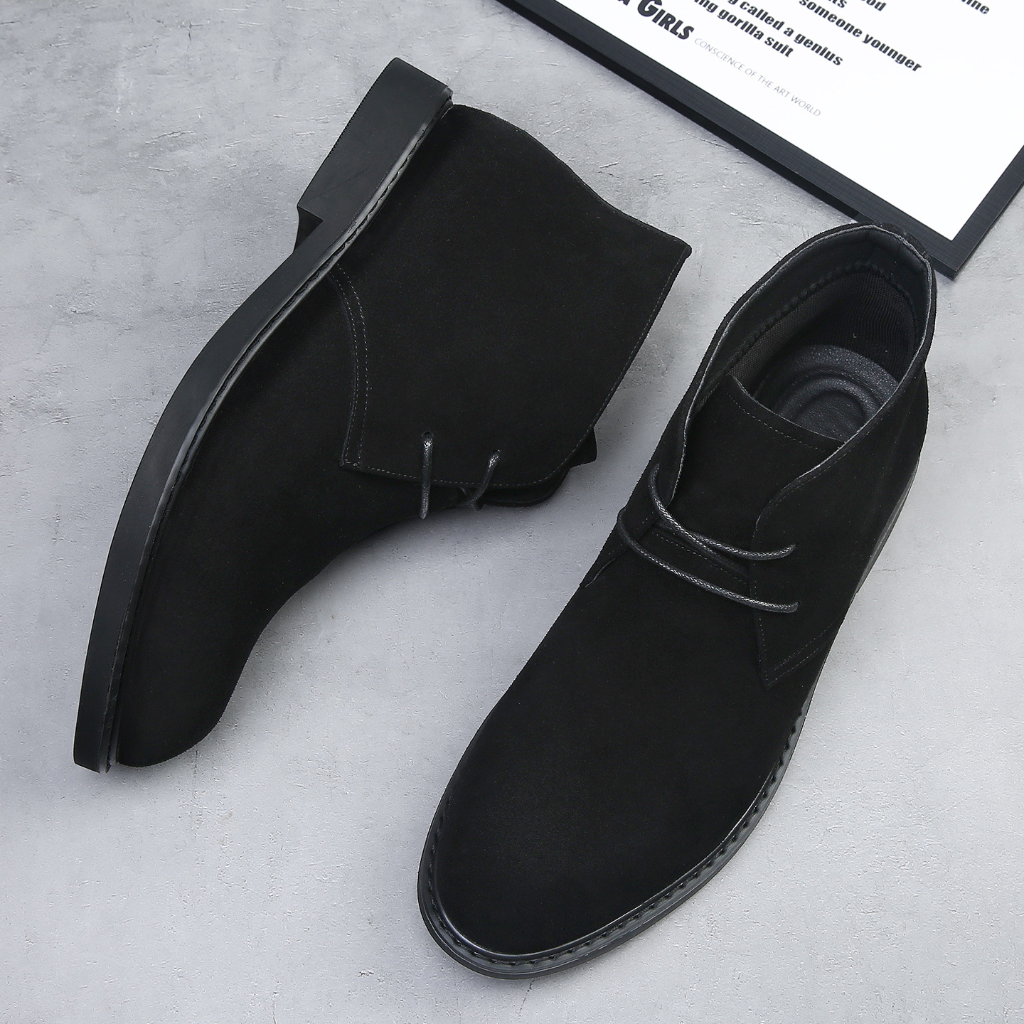 Botas del desierto para hombres 47 48 botas Martin para hombres de alto estilo británico retro botas de cuero casuales versátiles