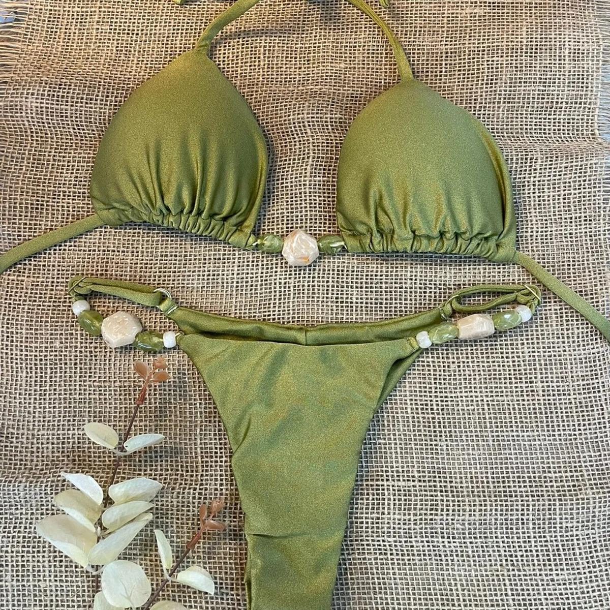 115g Weight Briefs Panties Style Bra Bra Category Nylon Fabric Type 2 Pieces Set Quantity Fitness, Swimming Pool, Sports Occasion Solid Color Pattern Women's Gender Women's Solid Color 2 Pieces Set Bikinis Swimwear 无