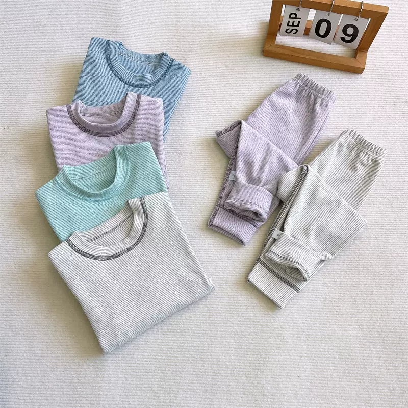 双面无骨德绒儿童睡衣男童女童中大童家居服宝宝秋衣秋裤秋冬套装