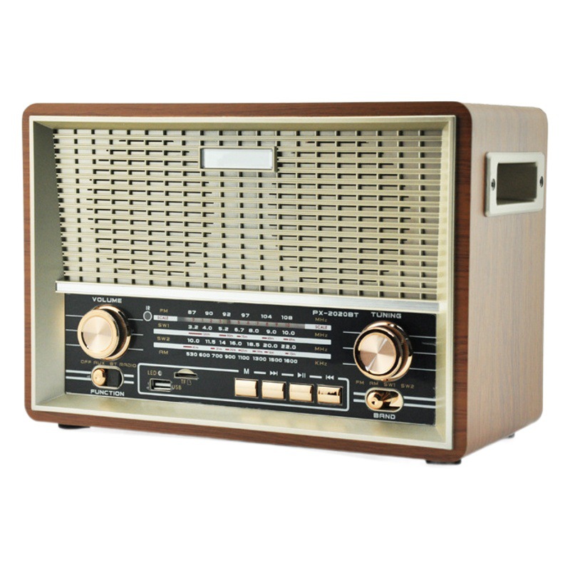 Radio Retro Bluetooth Multifunción PX-2002BT de Plástico con Interfaz USB