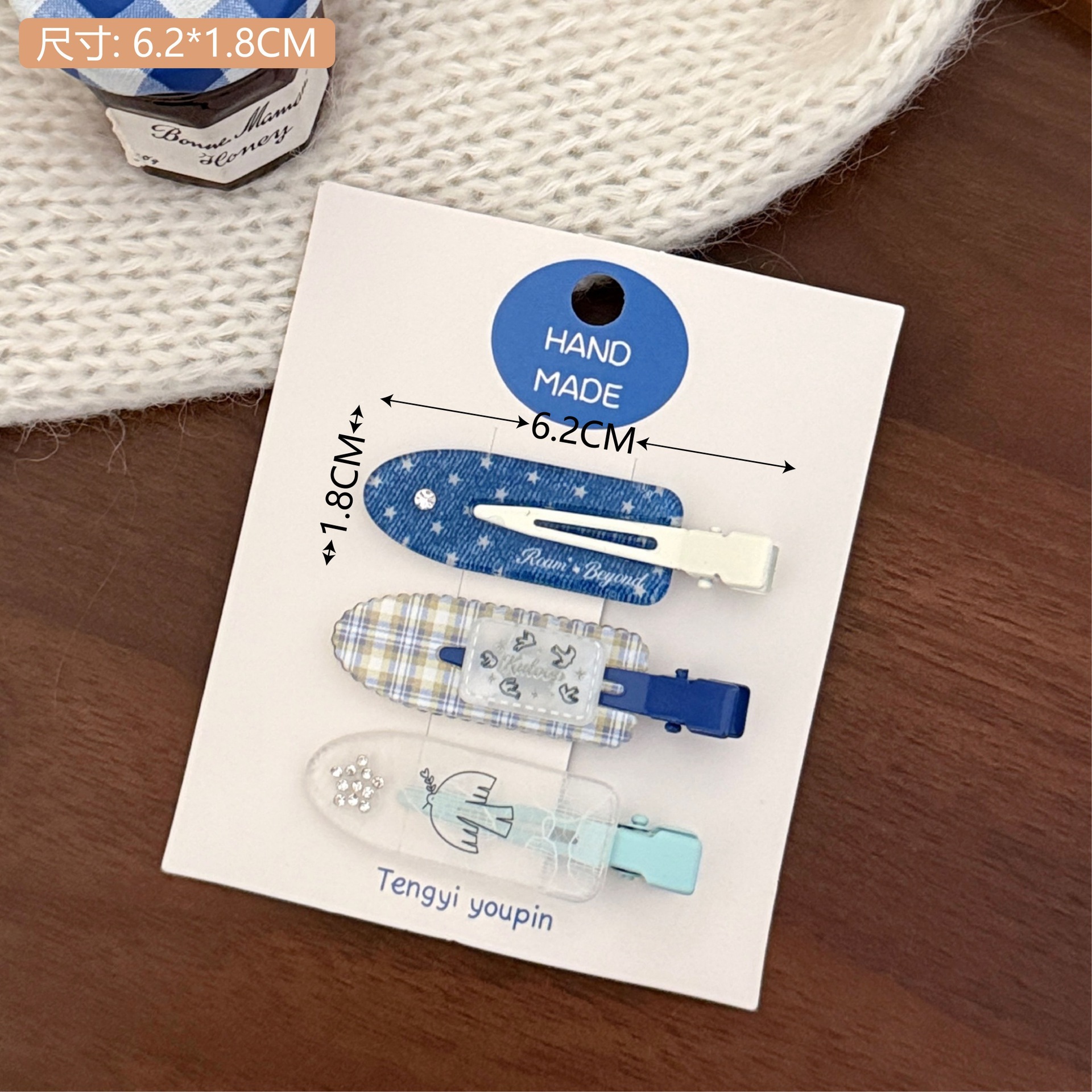 Pinza de Cabello de Acrílico para Maquillaje y Flequillo