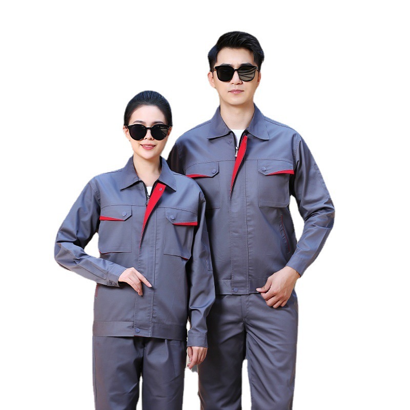 春秋工作服套装男耐磨耐脏工装长袖汽修服工厂车间机修劳保服上衣|undefined