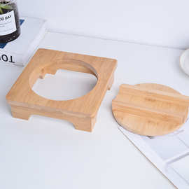 木质石锅架韩国石锅拌饭砂锅架石锅垫竹制锅架带盖石碗架实木定制