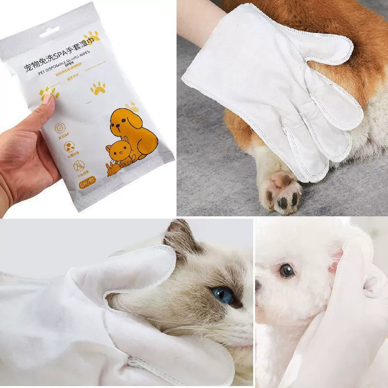 Безводные перчатки для домашних животных, влажные салфетки, химчистка, чистка тела кошек, влажные салфетки для собак, средства для мытья тела.